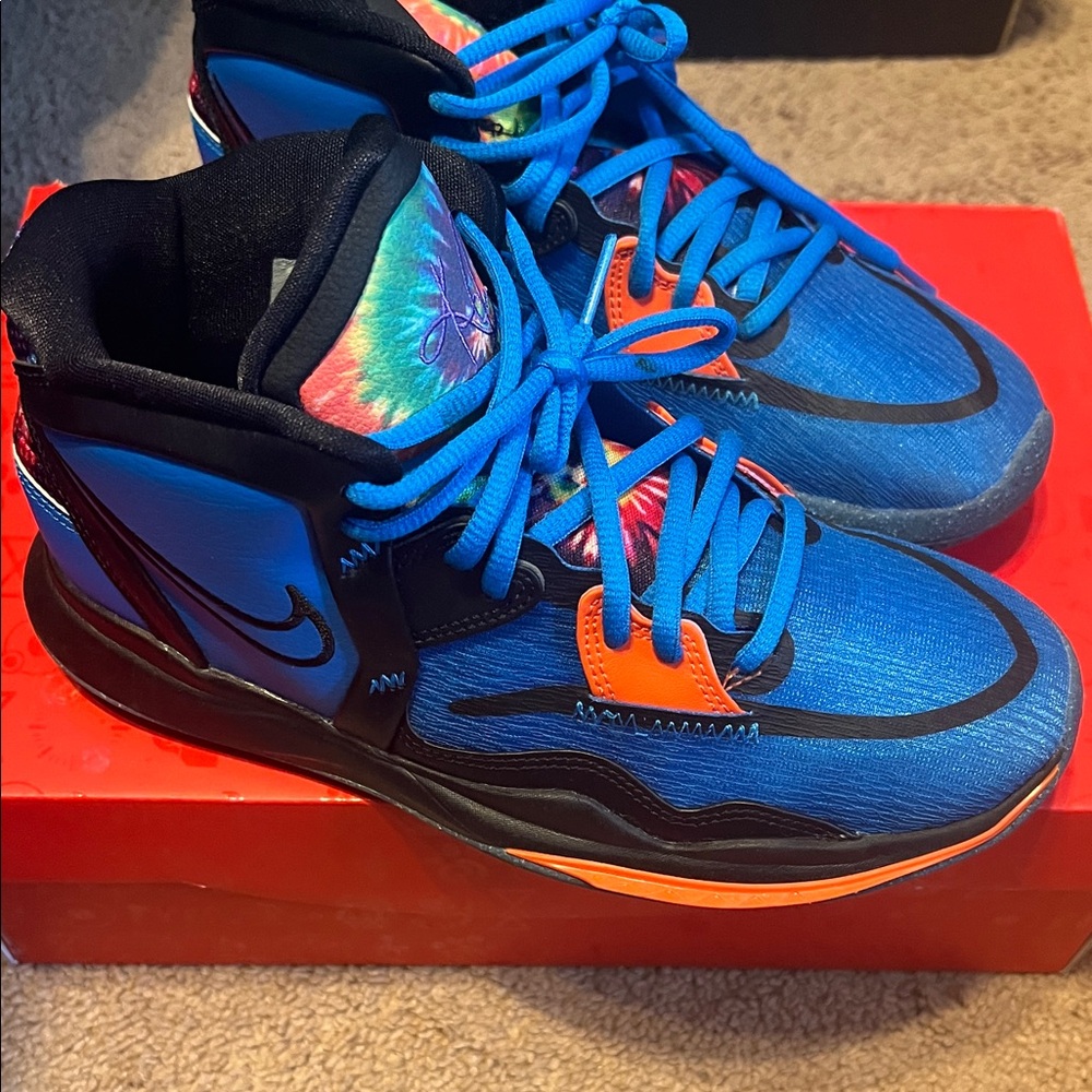Nike Kids Multicolor Sneakers with Blue and Orange